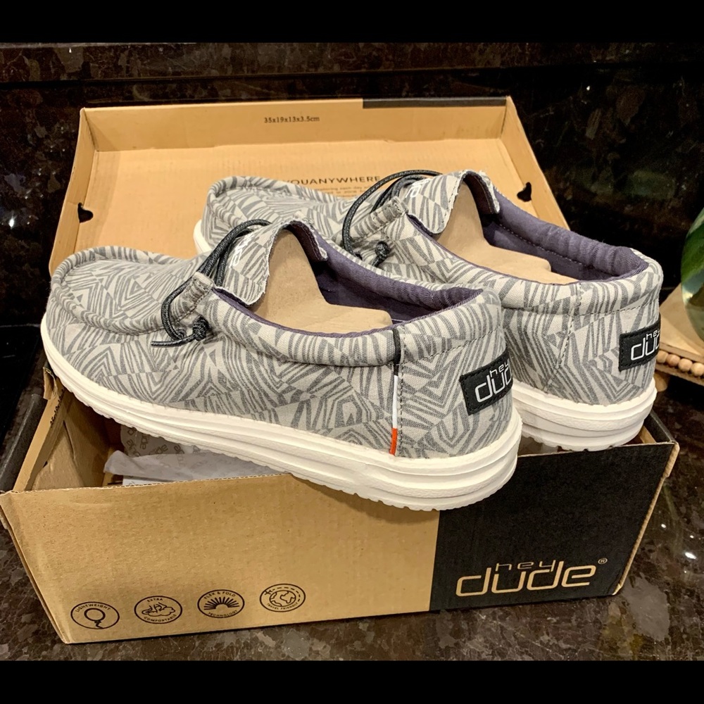 Hey Dude Wally Printed Grey